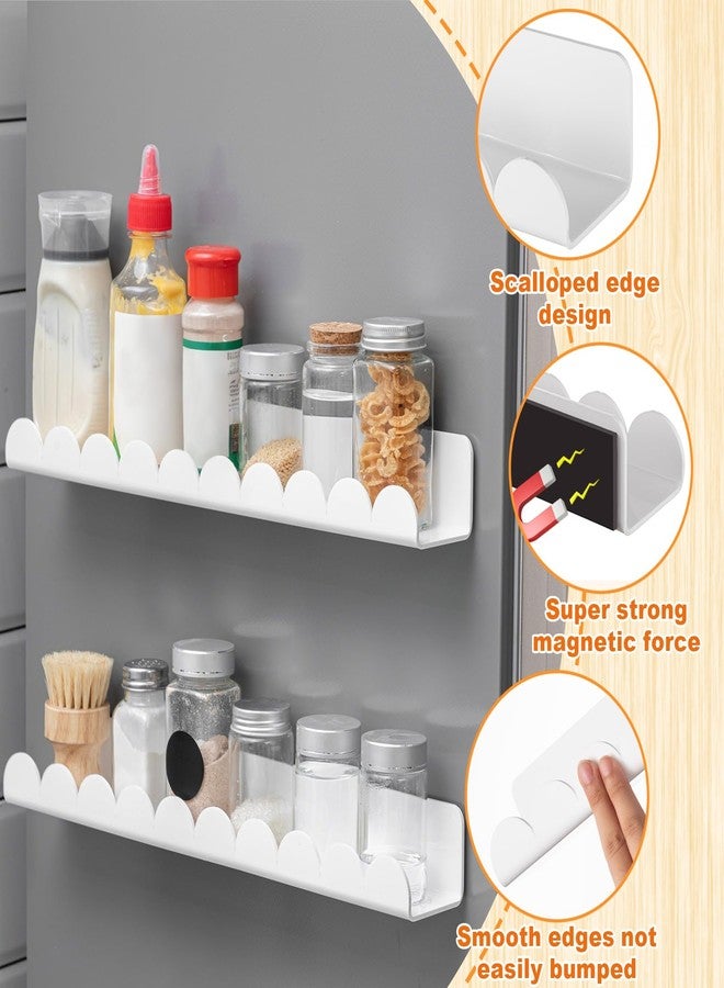 YooNotee 2 Pcs Scalloped Magnetic Book Shelf for Whiteboard 15.8 Inch Reusable Acrylic Floating Bookshelves Magnetic Book Jar Holder for Whiteboard Refrigerator Office Teacher Kitchen - Image 4